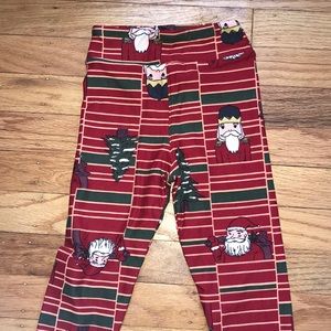 LuLaRoe kids holiday leggings.